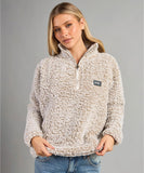 Rip Curl Dark n Stormy 1/4 Zip Crew Jumper - Off White