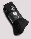 Volcom Full Stone Sock 9-12 3Pk - Black