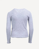 Staples by Eve Girl 1X1 Rib LSLV Tee - Greymarle