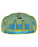 HO Sports 3G 2027 Towable Tube front view showing the couch-style multi-rider seating layout with comfortable backrests and durable webbed nylon handles with neoprene knuckle guards, sold by Point Break Cambridge local family surf shop at 63 Duke street.