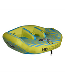 HO Sports 3G 2027 Towable Tube front view showing the couch-style multi-rider seating layout with comfortable backrests and durable webbed nylon handles with neoprene knuckle guards, sold by Point Break Cambridge local family surf shop at 63 Duke street.