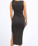 Foxwood Tessa Metallic Knit Dress - Black