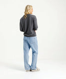 Homelee Camilla Collar Crew - Graphite Blossom Velvet