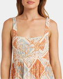 Billabong Womens Forever Folk Shine Midi Dress - Whitecap