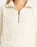 Billabong Le Love Half Zip Womens Crew - Salt Crystal