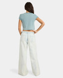 Billabong Jade Saltwashed Elastic Womens Pant - Blue Mist