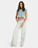 Billabong Jade Saltwashed Elastic Womens Pant - Blue Mist