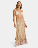 Roxy Womens Garland Radiant Sun Maxi Skirt - Stone
