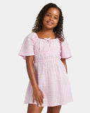 Roxy Girls 8 to 16 Daisy Check Mini Dress - Bonbon