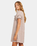 Roxy Delilah Check Dress - Coconut