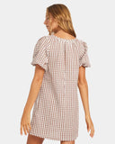 Roxy Delilah Check Dress - Coconut