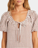 Roxy Delilah Check Dress - Coconut