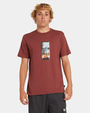 RVCA Mens Triptych T-Shirt - Red Earth