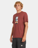 RVCA Mens Triptych T-Shirt - Red Earth