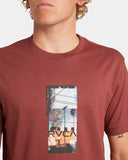 RVCA Mens Triptych T-Shirt - Red Earth