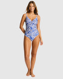 Sea Level Palmera Wrap Front DD/E Cup One Piece - Blue