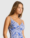 Sea Level Palmera Wrap Front DD/E Cup One Piece - Blue