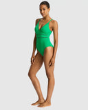 Sea Level Essentials Edit Cross Back Tri One Piece - Kelly Green
