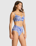 Sea Level Palmera Cross Front Moulded Underwire Bra - Blue