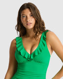 Sea Level Essentials Edit D/DD Cup Frill One Piece - Kelly Green