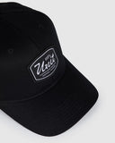 Unit Mens Headwear - Curve Peak Snapback - Mack - Black