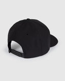 Unit Mens Headwear Semi Curve Peak Snapback - Mack - Black