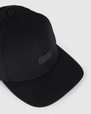 Unit Mens Headwear Semi Curve Peak Snapback - Mack - Black