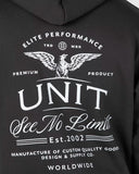 Unit Mens Fleece - Hoodie - Concord - Washed Black