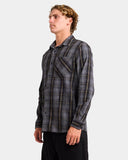 Volcom Heavy Twills Flannel Long Sleeve Shirt - Gloss Black