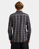 Volcom Heavy Twills Flannel Long Sleeve Shirt - Gloss Black