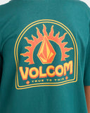 Volcom Boys Solstice BSC Short Sleeve Tee - Rifle Green