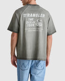 Wrangler Tour Box Raglan Tee - Burnout Grey