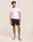 Hurley Phantom Zuma Volley Walkshort in Black front view showing the comfortable elastic waistband relaxed leg openings functional drawcords and clean coastal activewear volley short silhouette, sold by Point Break Cambridge local family surf shop at 63 Duke street.