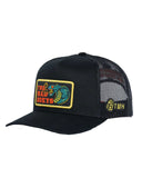 The Mad Hueys Frothy Fanging Twill Trucker - Black