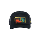 The Mad Hueys Frothy Fanging Twill Trucker - Black