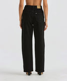 Riders Hi Wide Jeans - Washed Black