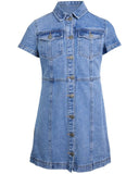 Eve Girl Jenny Denim Dress - Mid Blue