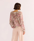 Mink Pink Cadence Long Sleeve Blouse - Pink Paisley