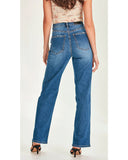 Back view of the Junkfood Anastasia wide-leg jeans showing the flattering pocket placement and relaxed leg drape.