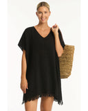 Sea Level Sunset Kaftan - Black