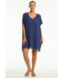 Sea Level Sunset Kaftan - French Navy
