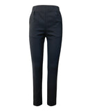 Front view of the Ketz-Ke Drainpipe Pant in Black showing the mid-high rise waistband and slim-fit legs.