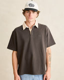 Rhythm Koa SS Rugby Polo - Charcoal