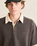 Rhythm Koa SS Rugby Polo - Charcoal