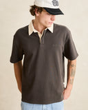 Rhythm Koa SS Rugby Polo - Charcoal
