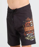 The Mad Hueys The Kraken Captain Youth 15" Boardshort - Black