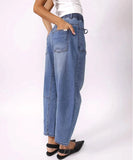 Monaco Leo Barrel Jeans - Blue
