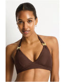 Sea Level Luminara Longline Halter Top - Cocoa