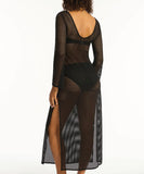 Sea Level Surf Mesh Long Dress - Black