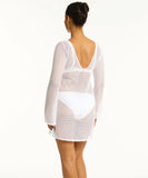 Sea Level Surf Mesh Cover Up - White